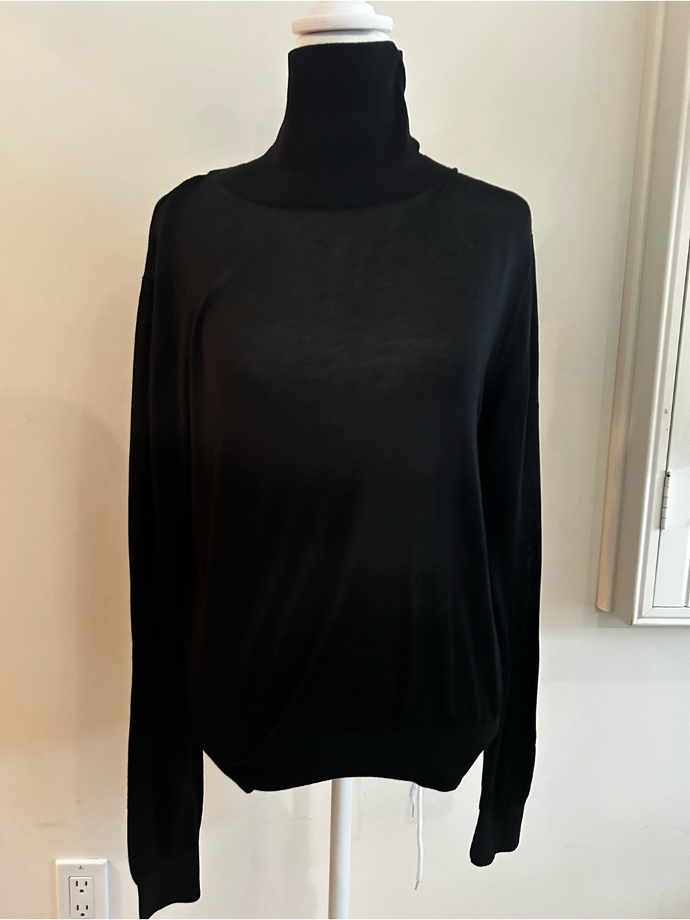 KHAITE Black Turtleneck Top